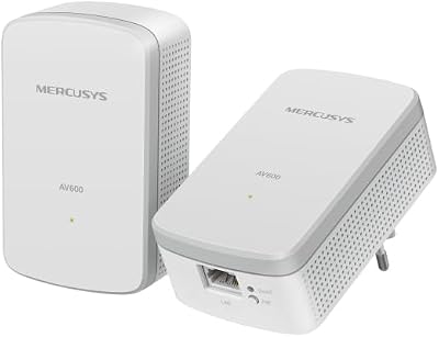MP300 KIT Powerline Kit Homeplug AV2 Fino a 600Mbps, Fino a 300 Metri, Porta LAN, Plug and Play, Compatibile con Tutti i Router, Risparmia all'85% sull'Energia