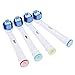 4 Replacement Toothbrush Heads Compatible Precision Clean Brush Heads for Braun Oral B Professional Care 500 600 1000 2000 2500 3000 5000 7000 and More Vitality Pro Smart Genius Electric Toothbrushes