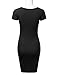 DRESSIS Women's Short Sleeve T-Shirt Round Keyhole Neck Midi Bodycon Dress (4 Styles)
