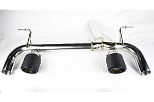 TUNERBITS Blue Burn Carbon Axle Back Muffler Exhaust for BMW F30 F32 335i 435i 12-16