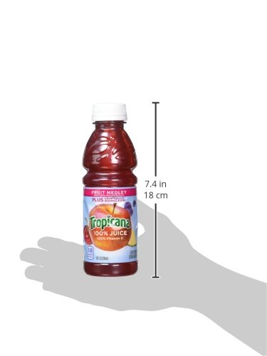TROPICANA 100% JUICE VARIETY PACK – PINEAPPLE PEACH MANGO, FRUIT MEDLEY & STRAWBERRY ORANGE, SINGLE SERVE, 10 FL OZ BOTTLES (PACK OF 24) – VITAMIN C RICH, NO ADDED SUGARS, NO ARTIFICIAL FLAVORS