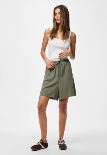 PIECES Shorts Pcvinsty HW New Wvn-Pantalones Cortos para Mujer