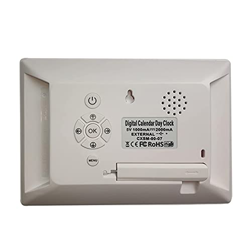 SSYA Digital Calendar Alarm Clock 12 Alarm Options, Level 5 Auto