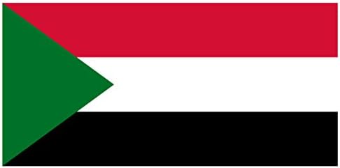 Sudanese Flag Decal - Republic of the Sudan - Five Inch Wide Full Color Decal, Sticker, for Indoor or Outdoor Use