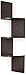 Adorn Home Essentials| Corner Zig Zag Wall Mount Shelves| 3-Tier, Walnut Finish