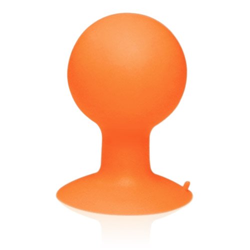 BoxWave Gumball Kyocera Hydro Vibe Stand - Colorful Gumball Shaped Suction Cup Stand for the Kyocera Hydro Vibe - Anti-Slip Smartphone Stand (Tangerine Orange)