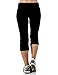 Alki'i Yoga Capri with Foldover Waistband, Black XL