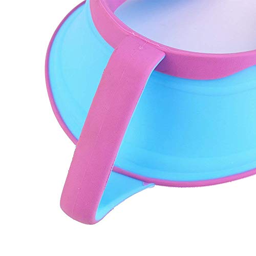 Potelin Adjustable Shower Cap Waterproof Shampoo Hat Water Shield Hat Bath Supplies for Kid Child Blue and Purple Edge - Thumbnail 5