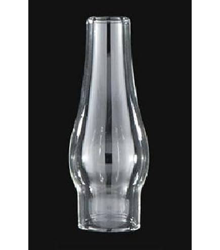 Clear Glass Chimney For Tiny Oil & Kerosene Lamps – 7 3/4" Tall, 1 5/16" Base – Handmade In Portugal – New