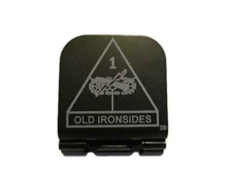 1st Armored Division Patch Laser Etched Hat Clip Black