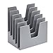 Acrimet 5 Section Incline File Sorter Organizer, Mail, Folder, Letter Desk Organizer, Rack for Office Organization Desktop (Plastic) (Silver Color)