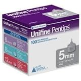 Unifine Pentips 5mm x 31G Insulin Pen Needles
