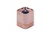 Salt and Pepper Grinder Set - Elegant Square Glass Design with Rose Gold Top - Two Spice Mills with Adjustable Coarseness