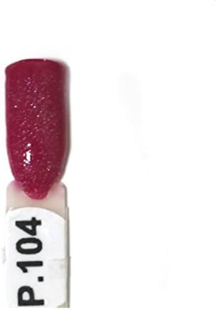 EZ DIP Gel Color Dip Powder P.104 Sparkle Dark Pink Dipping Powder 2oz. Jar
