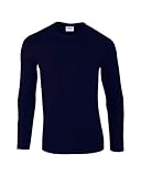 Gildan 64400 Adult L-Sleeve Tee - Navy - M