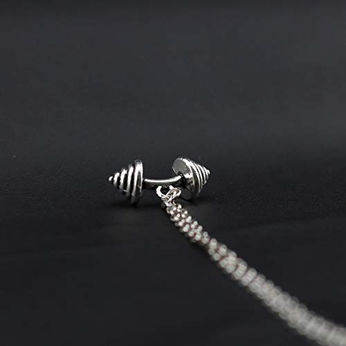Fitness-Accessories-Mens-Fitness-Jewelry-Dumbbells-Necklace-Pendant