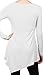DRSKIN] Women Handkerchief Hem Long Sleeve Tunic Top (XL, White)