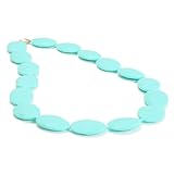Chewbeads Hudson Necklace - Teething Jewelry - Soft on Infant's Gums and Teeth - 100% Safe Silicone - Easily Cleaned, Dishwasher Safe - Turquoise
