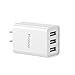 Yoobao 3-Port USB Wall Charger, 5V/3.4A Multi-Port USB Plug Power Adapter Phone Charger Charging Block Cube Compatible with iPhone X 8 7 6s 6 Plus, iPad, Samsung Galaxy, HTC, LG, Nexus & More - White