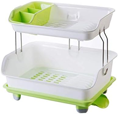 Birud Multipurpose Draining Dish Rack Double Layer Dish Drainer Rack(Color May Vary)