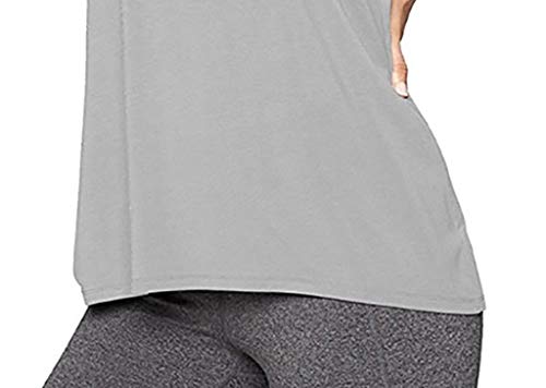 Inverlee Women Training Yoga Gym Waistcoat Blouses Running Jogger Sport Vest Tops Gray