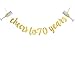 Threemart Glittery Gold Cheers to 70 Years Banner for 70th Birthday Wedding Anniversary Party Decoration