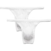 Summer Code Mens Mesh Thong Microfiber Stretch Beathable Pouch Underwear Pack…