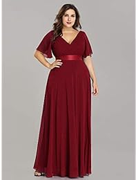 Ever-Pretty 09890 Maxi vestido de fiesta de noche, con cuello en V doble, para dama