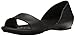crocs Women's Lina Dorsay Flat Sandal, Black, 9 M US