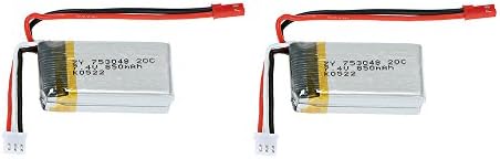 JIMI 2Pcs 7.4V 850mAh 20C Lipo Battery 2s for X600 WLtoys V921 RC Quadcopter Parts