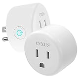 WiFi Smart Plug, [2 PACK] CNXUS Mini Wireless Remote Switch/Smart Socket Outlet, Works with Amazon Alexa and Google Home, No Hub Required, Remote Control by Smart Phone with Timing Function