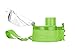 Bottom Loading Fruit Infuser Water Bottle (OneClick Open Lid) - BPA Free Tritan Plastic - Leak Proof - 24oz - Infusion Recipe eBook Included (Green)