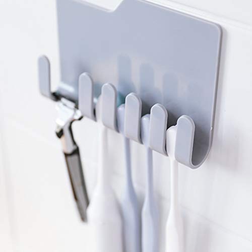 MOVEmen Practical Wall Phone Holder Socket Charging Box Bracket Stand Kitchen Holder Toothbrush Holder Kitchen Corner Storage Rack Washing Rack Drain Rack Bathroom Towel Rack (Grey) - Thumbnail 3
