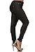 ICONOFLASH Women's Jeggings Pull On Slimming Cotton Jean Like Leggings (Black, 3XL)
