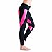 CFR 2017 Hot! Women's Fitness Leggings Workout Ankle-Length Yoga Pants Super Stretch Sportwear Black&Pink,M UPS Post