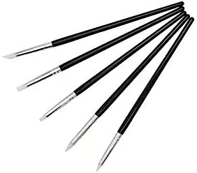 YSLF 5 Pcs Clay Sculpting Shapers Clay Shaping Pen Silicone Tip Paint Brushes Rubber Carving Tools, Wipe Out Painting Tools