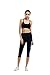 IMIDO Women's Yoga Capri Pants Sport Tights Workout Running Leggings with Side Pocket (M, Capri Pants)