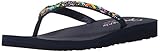 Skechers Cali Women's Meditation-Break Water Flip Flop, Navy/Multi, 6 US/6 M US