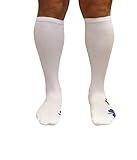 3 Pairs Men's Athletic White Copper Compression Pressure Socks One Size Fit's All