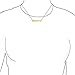 Sideways Bar Name Plated Engravable Pendant Crystal Pendant Necklace For Teen For Women 14K Gold Plated Sterling Silver