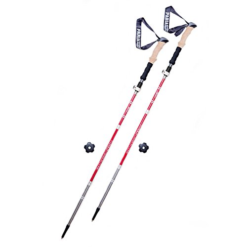 Paria Outdoor Products Tri-Fold Carbon Cork Trekking Poles/Sticks - Folding, Collapsible, Adjustable, and Ultralight - Perfect for Hiking, Walking, Backpacking and Snowshoeing (100-120 cm)