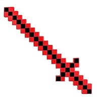 QuStars Light-Up Diamond Pixel Sword LED & Flashing Lights - Red & Black