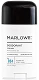 MARLOWE. No. 024 Natural Deodorant for Men 2.5oz | Aluminum Free Stick | Made with Coconut Oil, Shea Butter, Jojoba | Only No-Nonsense Ingredients that Work Best | Fresh & Woodsy Scent
