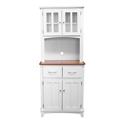 Home Source Brook Microwave Stand (White)