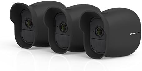 POPMAS 3 Pcs Protective Cover-Protective Skins-Silicone Skins Smart Security for Arlo Pro &amp; Arlo Pro 2 Black
