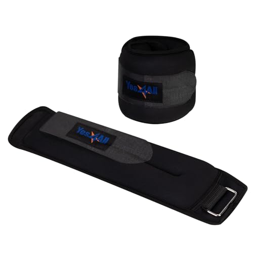 イエスフォーオール(Yes4All) リスト/アンクルウェイト ネオプレン 2kg ブラック 足首 手首 トレーニング用リストバンド ペア 【日本正規輸入品】‎X3AH