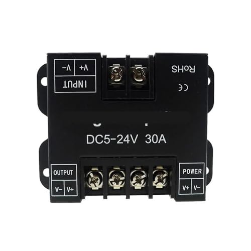 WTIXWMKTN 30A LED Strip Amplifier DC5-24V Single-Channel high-Speed Amplifier Suitable for Single-Color LED Strip Power Relay