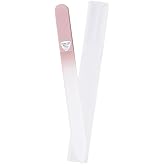 Bona Fide Beauty Czech Glass Nail File for Natural Nails (Raspberry Color) | Genuine Bohemian crystal glass file with case, easy to clean fingernail file, reusable manicure tool, fine grit file