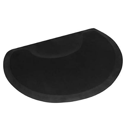 1 2 Thick Comfort Floor Mat Black Semi Circle Salon Mat For