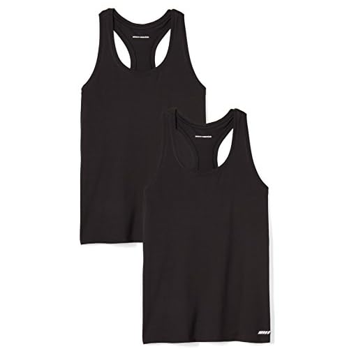 Amazon Essentials Women's Tech Stretch Racerback Tank Top (Available in Plus Size), Multipacks